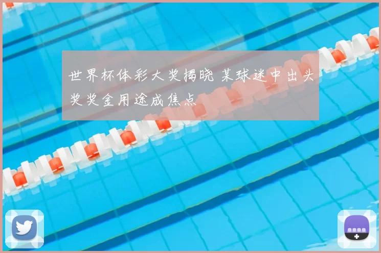 世界杯体彩大奖揭晓 某球迷中出头奖奖金用途成焦点